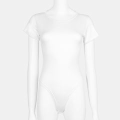 Women's Fashion Casual Square Collar Bodysuit Women's Solid Color Sexy Slim Large Size Short Sleeve T-Shirt Women 5 Colors