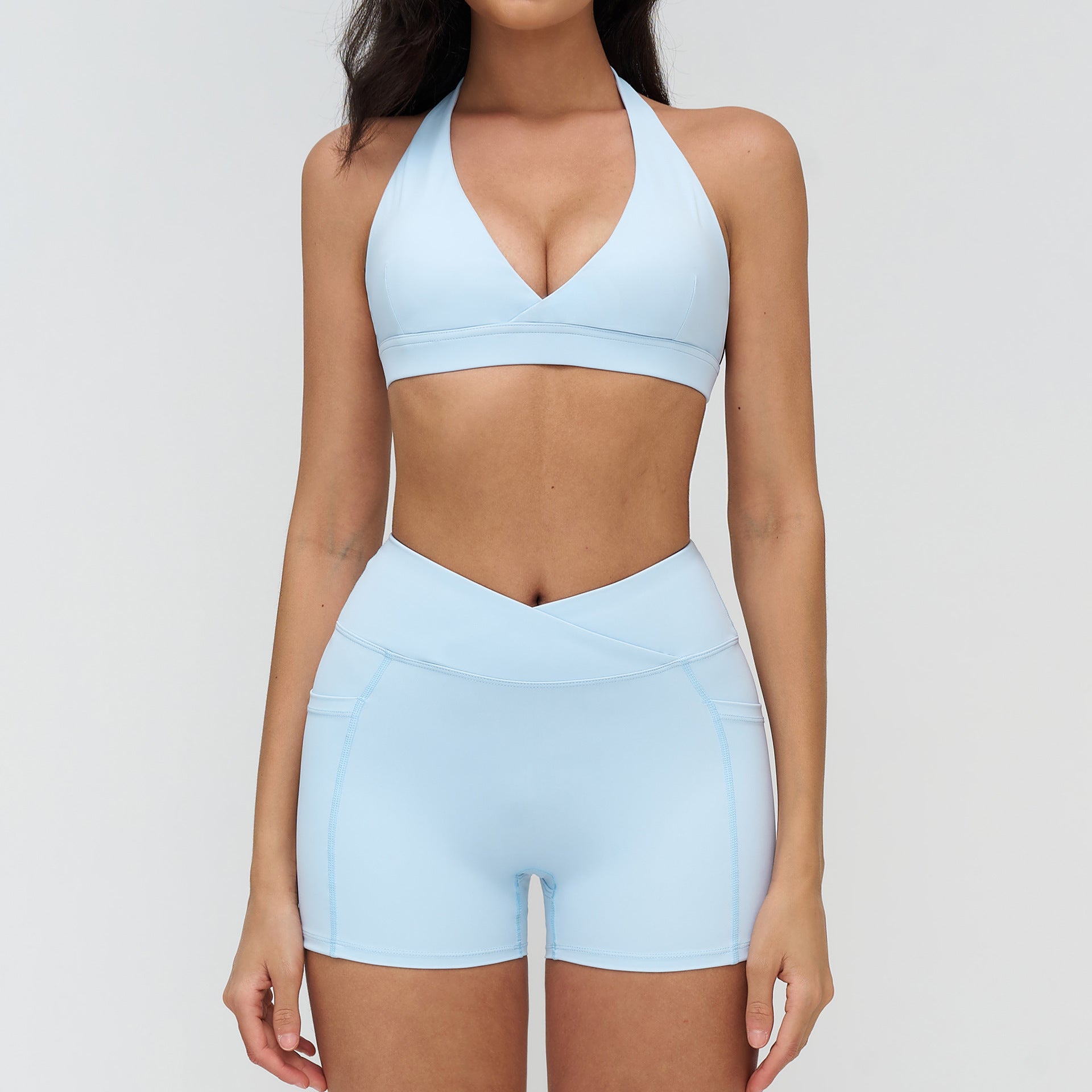 Yoga suit outdoor leisure suit running fitness exercise suit bra + shorts 4518