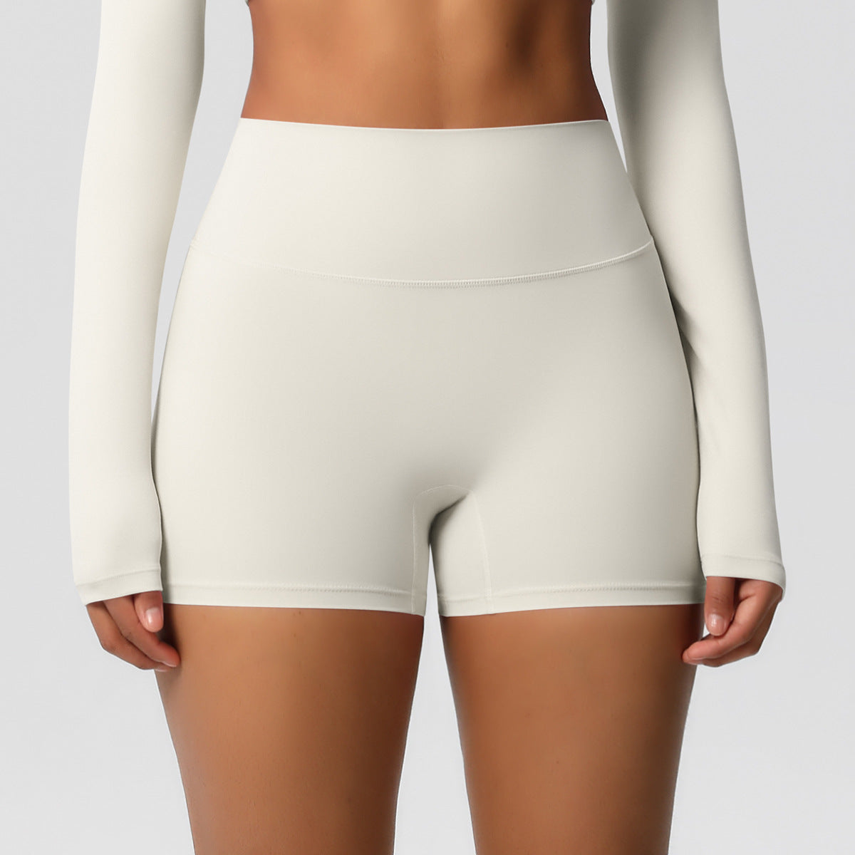 Women's high waist tight-fitting hip yoga shorts running fitness sports shorts