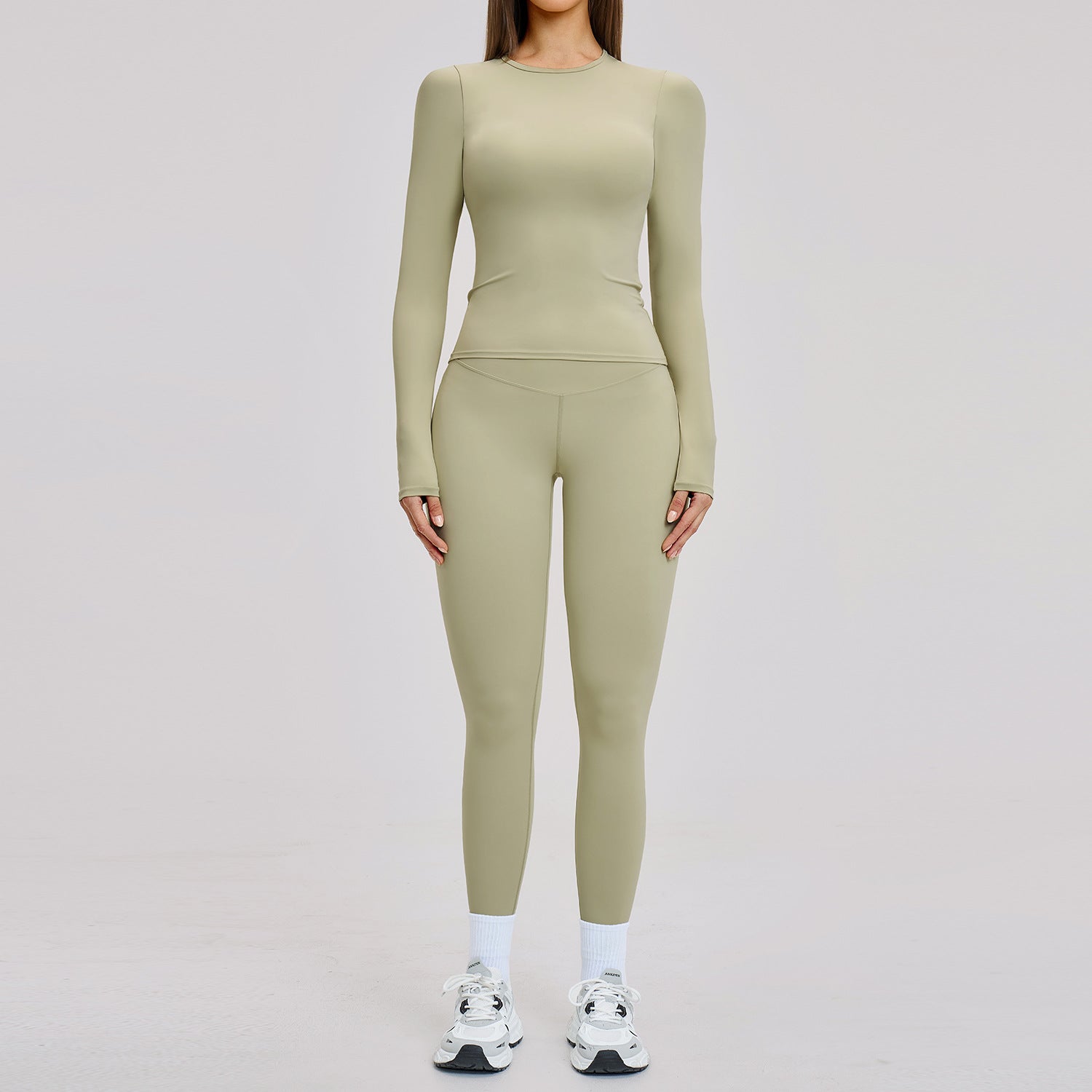 Yoga suit tight sports leisure suit female outdoor running fitness suit 8519
