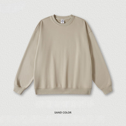 Wool loop 440G loose round neck solid color hoodie 11 colors