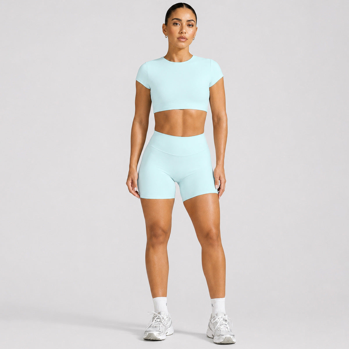 Backless Short sleeve T-shirt sports short sleeve suit women with breast pad fitness top outdoor sports yoga suit（副本）