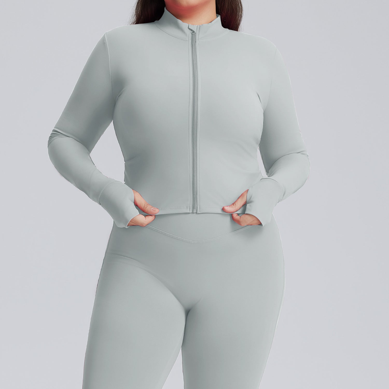 Plus Size High Waist Yoga Set for Women, High Stretch Butt Lifting Quick Dry Workout Tracksuit
