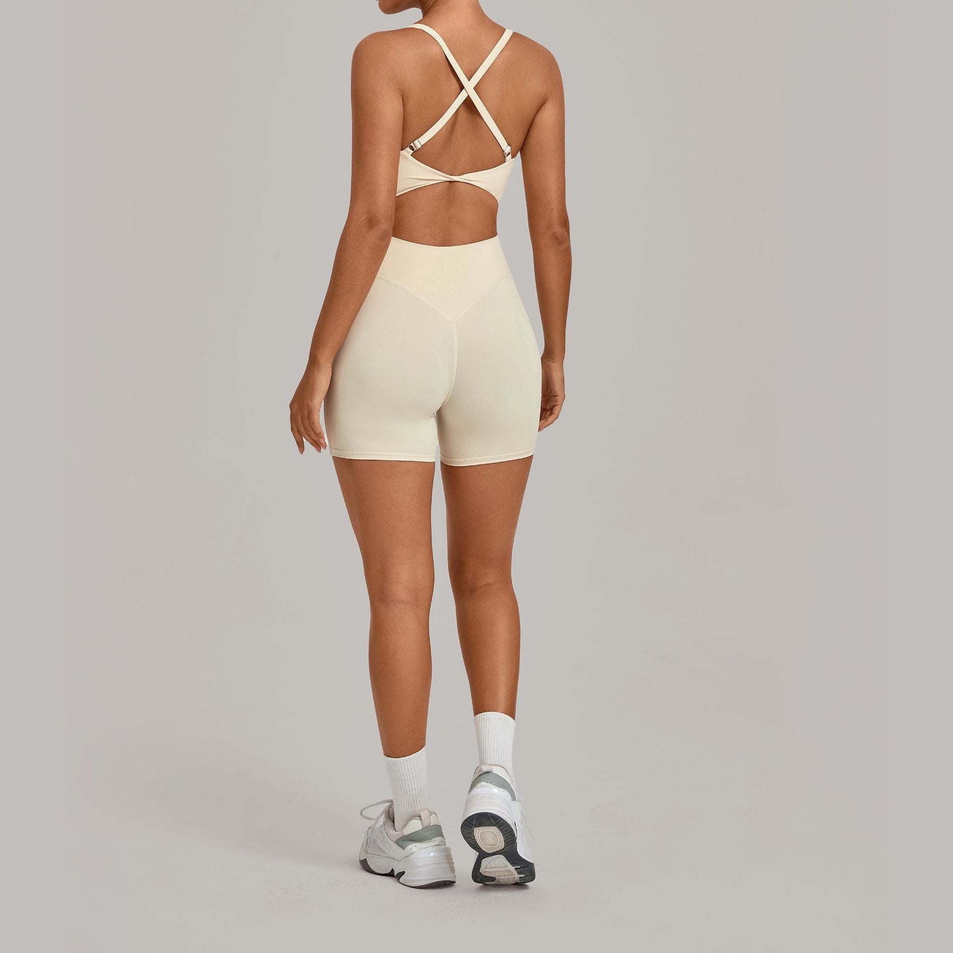 Adjustable clasp yoga suit cross abdominal lift hip movement yoga suit