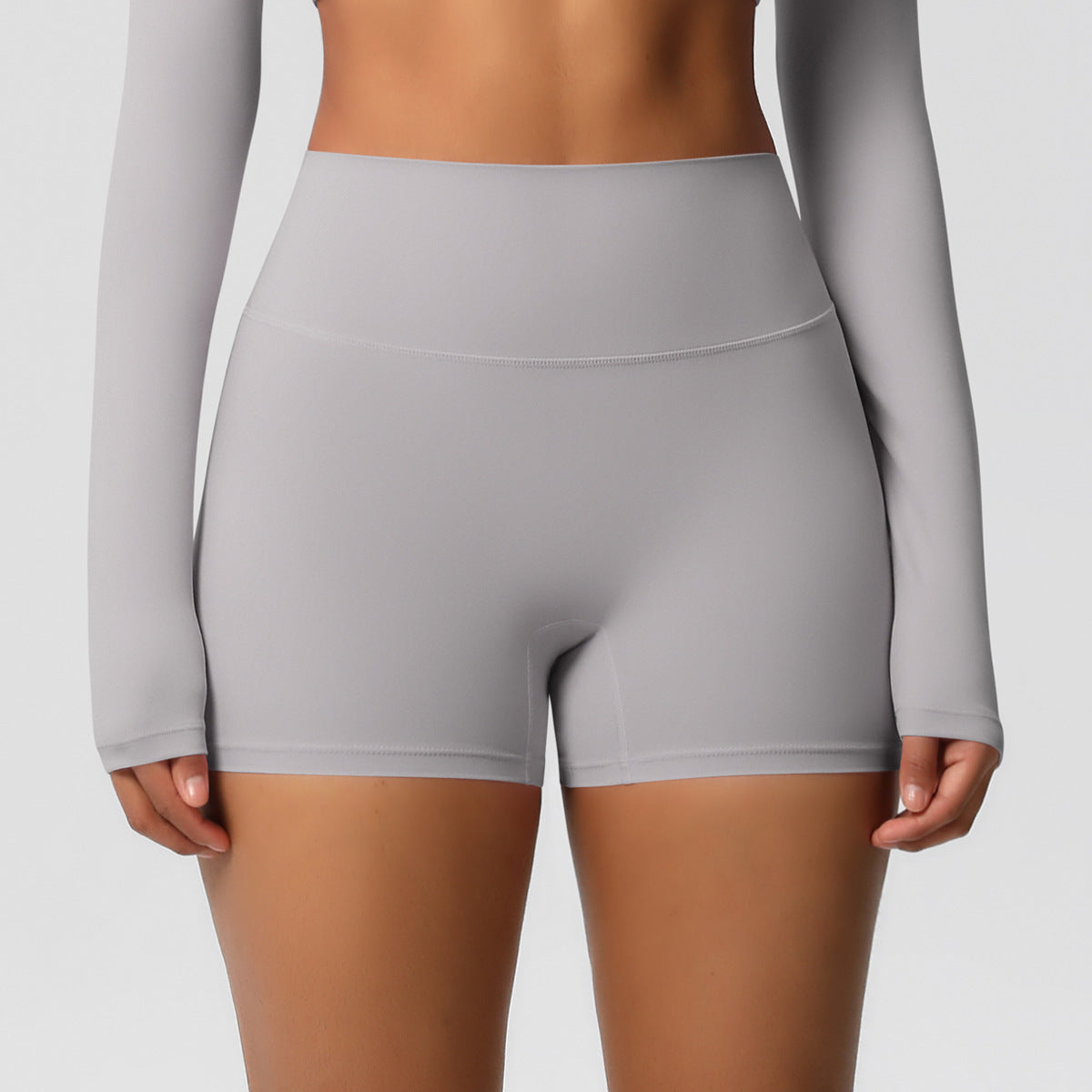 Women's high waist tight-fitting hip yoga shorts running fitness sports shorts
