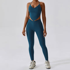 Sexy Yoga Suit Female Nude Sports Vest Suit Casual Beautiful Back Yoga Suit 5 Colors  8162  Style-2