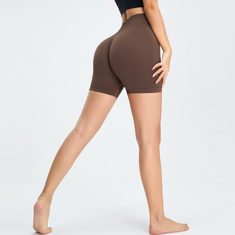 Seamless high-waisted peach hip lift sports shorts 16 colors