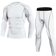 Fitness sports training clothes elastic quick-drying suit long sleeves + trousers 10 colors