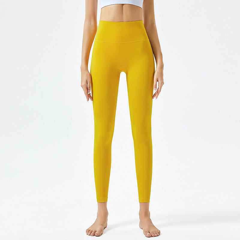 Fitness cloud feeling super soft hip lift women high waist stretch naked sense sports running yoga leggings