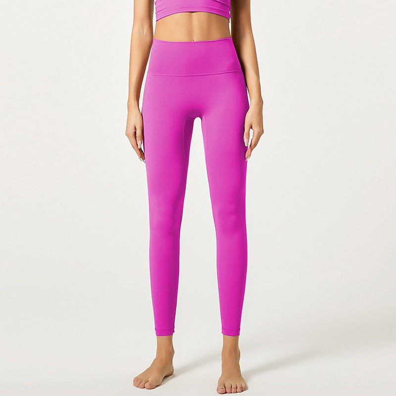 Fitness cloud feeling super soft hip lift women high waist stretch naked sense sports running yoga leggings