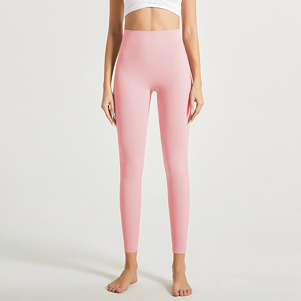 Fitness cloud feeling super soft hip lift women high waist stretch naked sense sports running yoga leggings