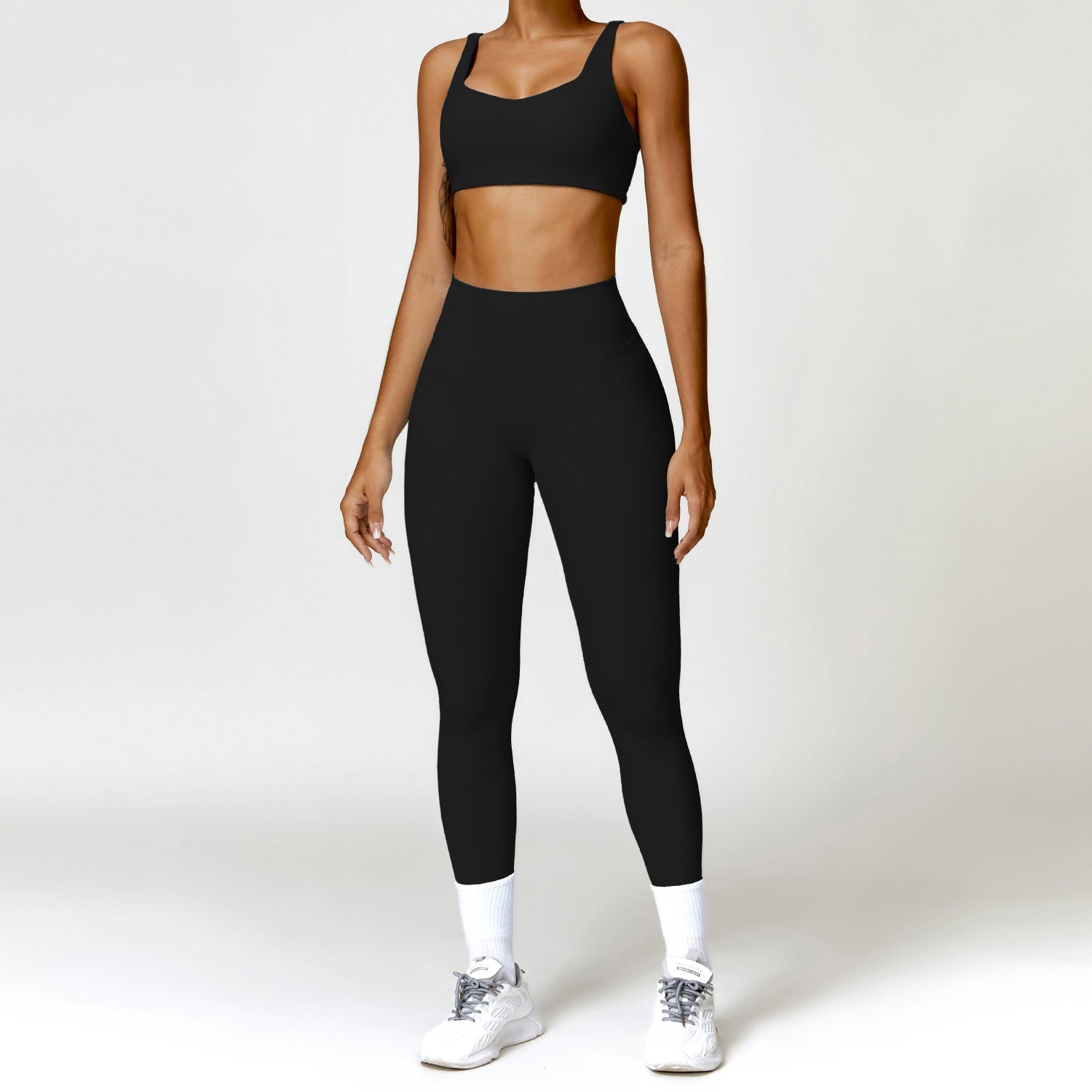 Waist quick dry running fitness suit two-piece set 8518