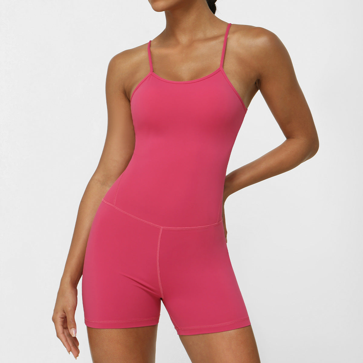 Skinny band nude one-piece yoga suit 5colors