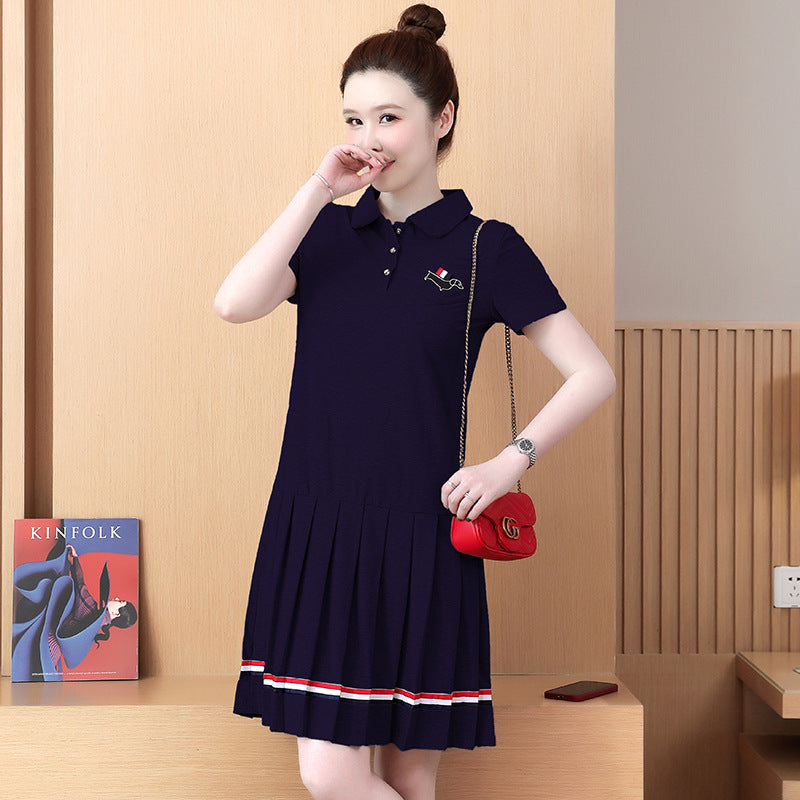 Plus-size women's Golf Slimming Pleated sports dress