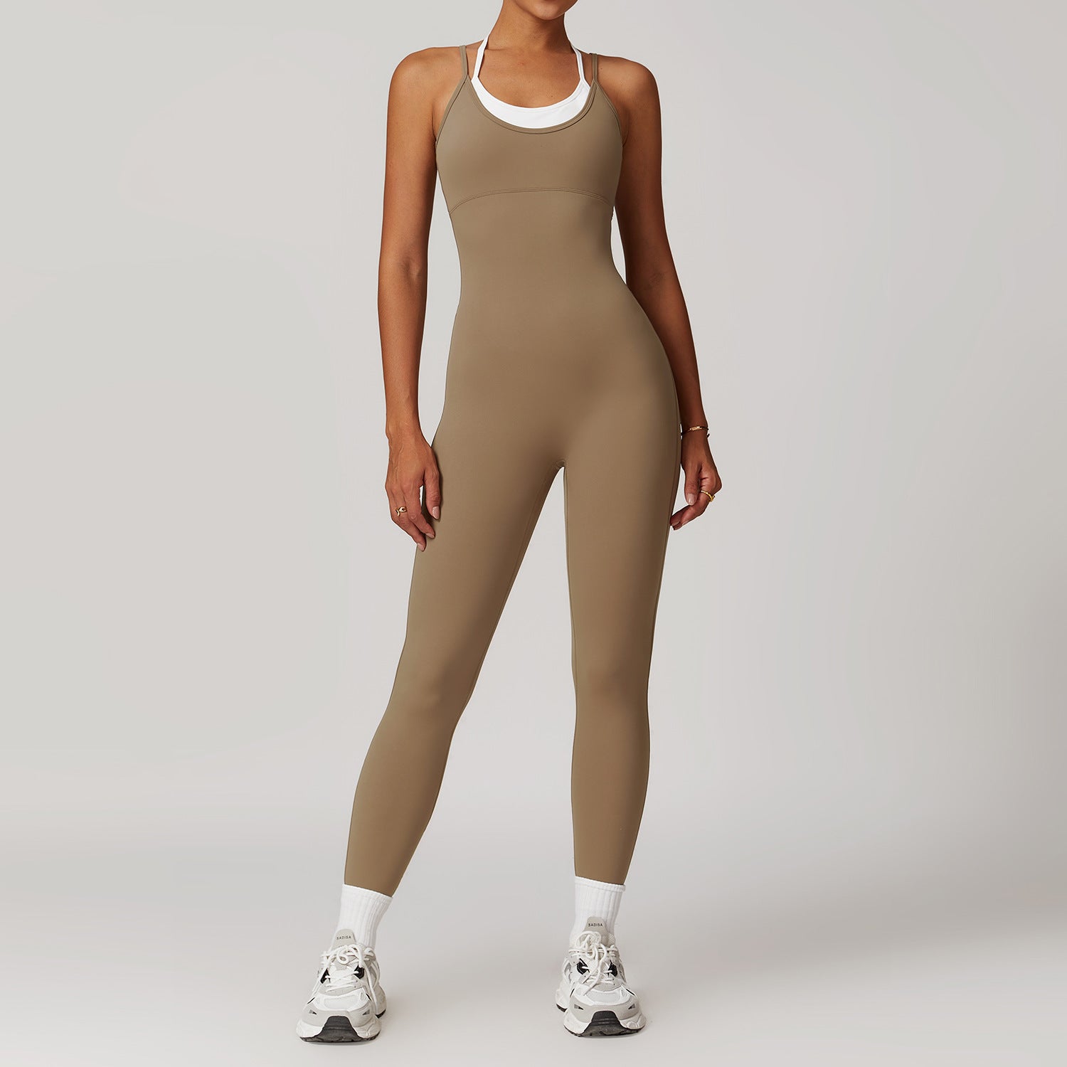 One-piece Yoga suit Backless outdoor fitness jumpsuit 8843