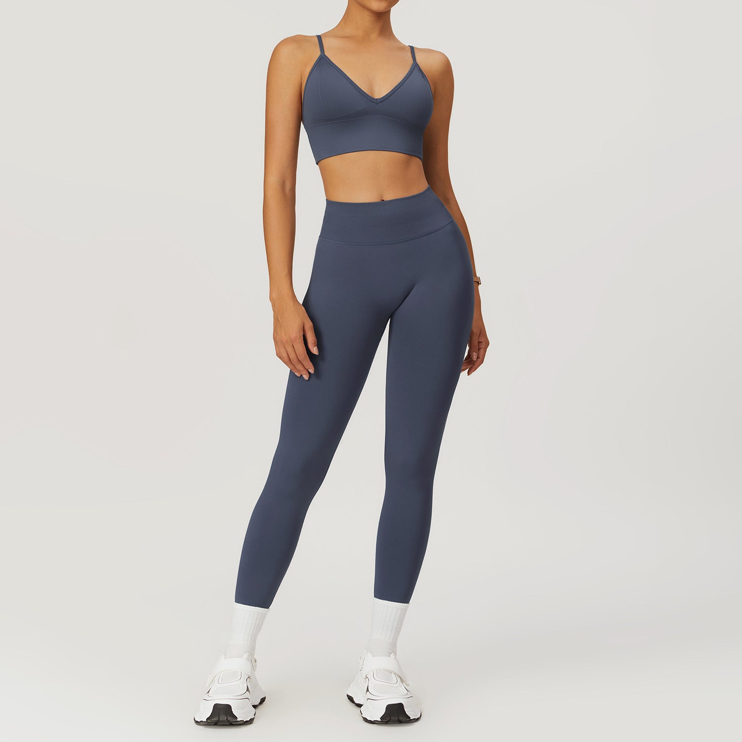 High Waist and Hip Lift Fitness Running Skinny Pants set 7655