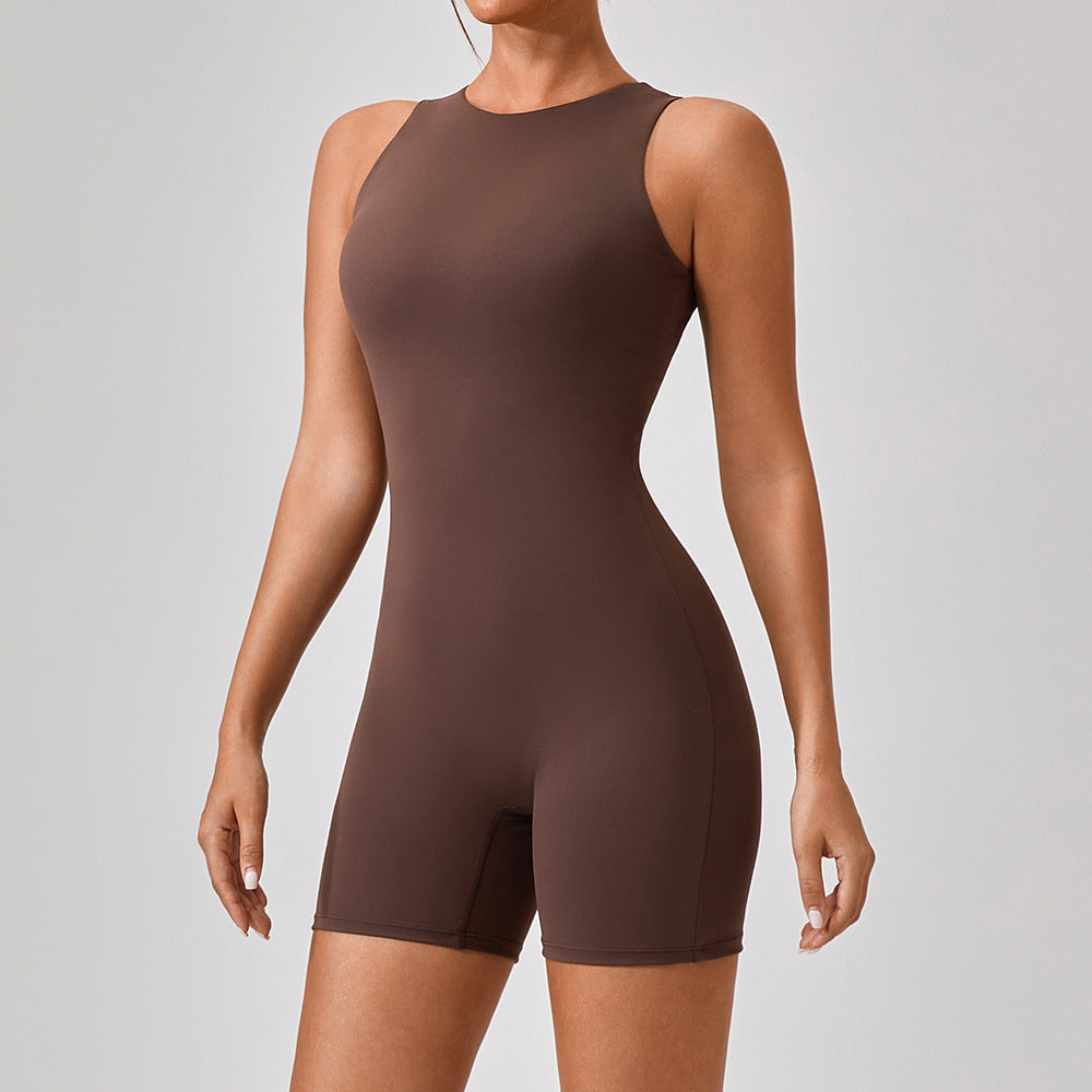 Short skinny yoga bodysuit