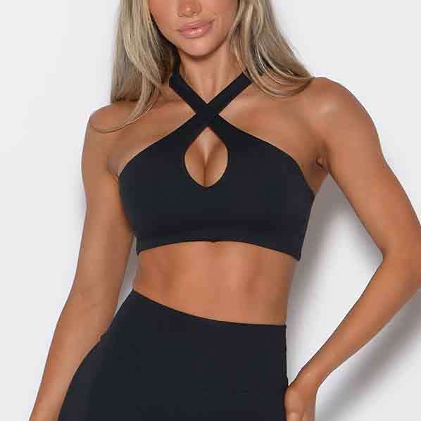 Tank top sexy halter cross yoga dress