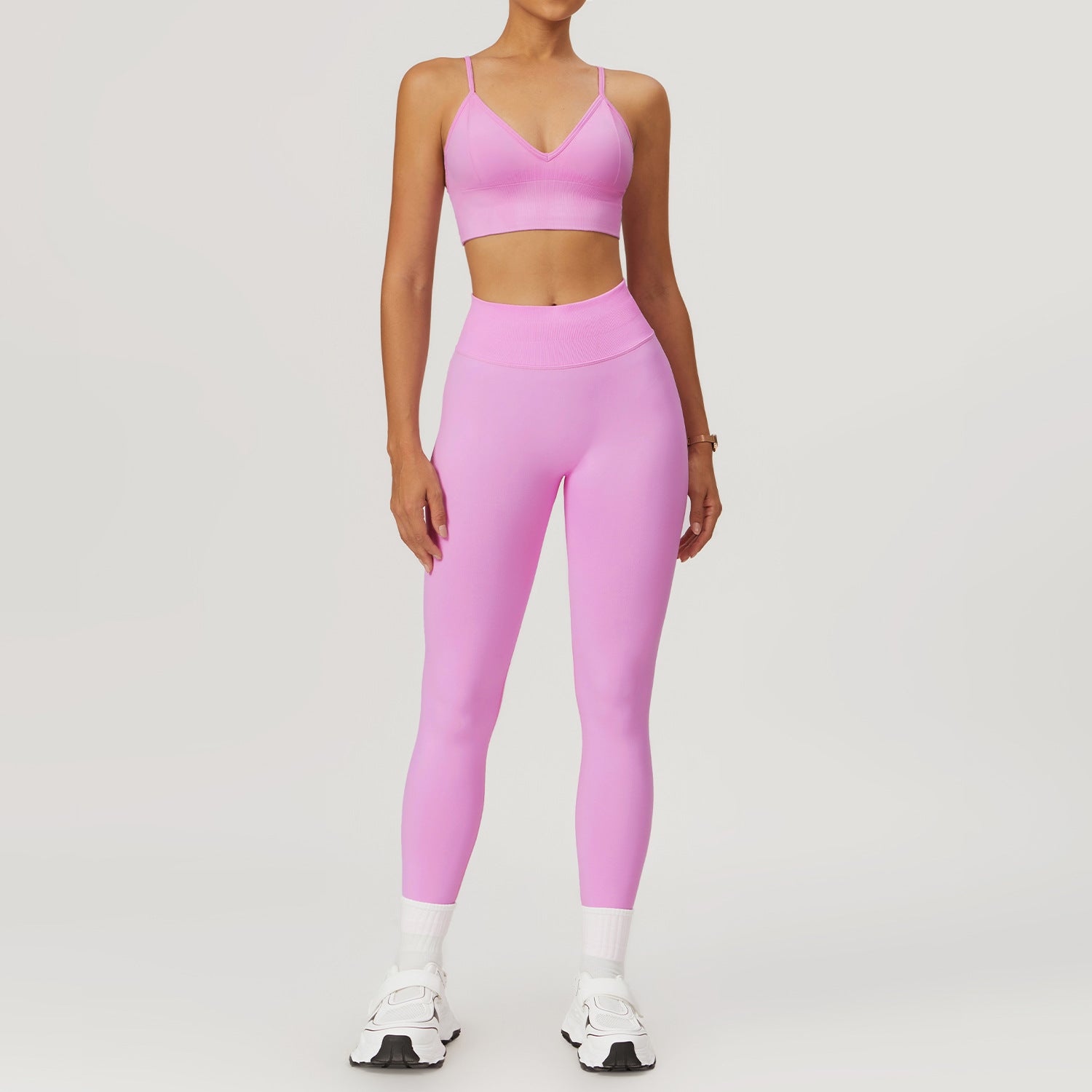 High Waist and Hip Lift Fitness Running Skinny Pants set 7655