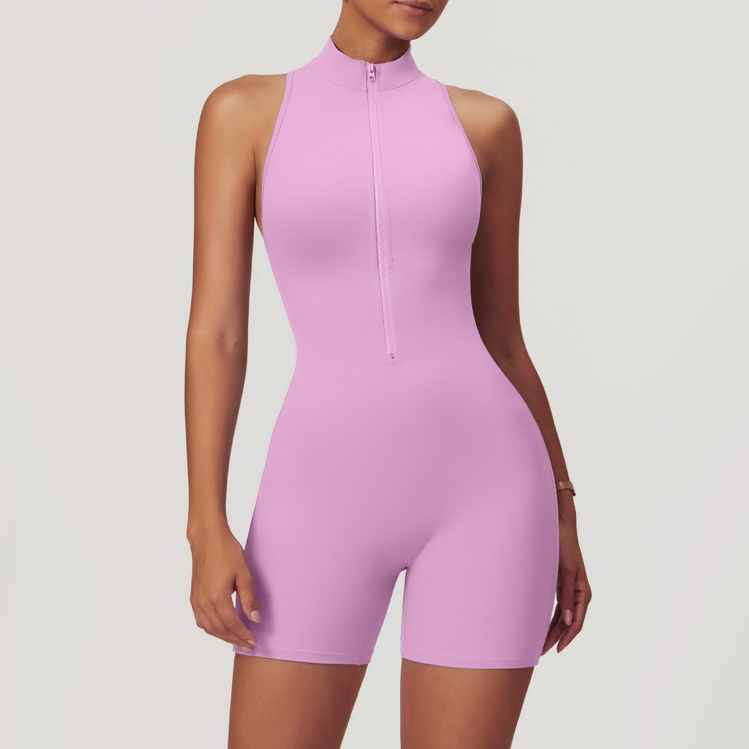 Zipper nude bodysuit 8594 8 colors