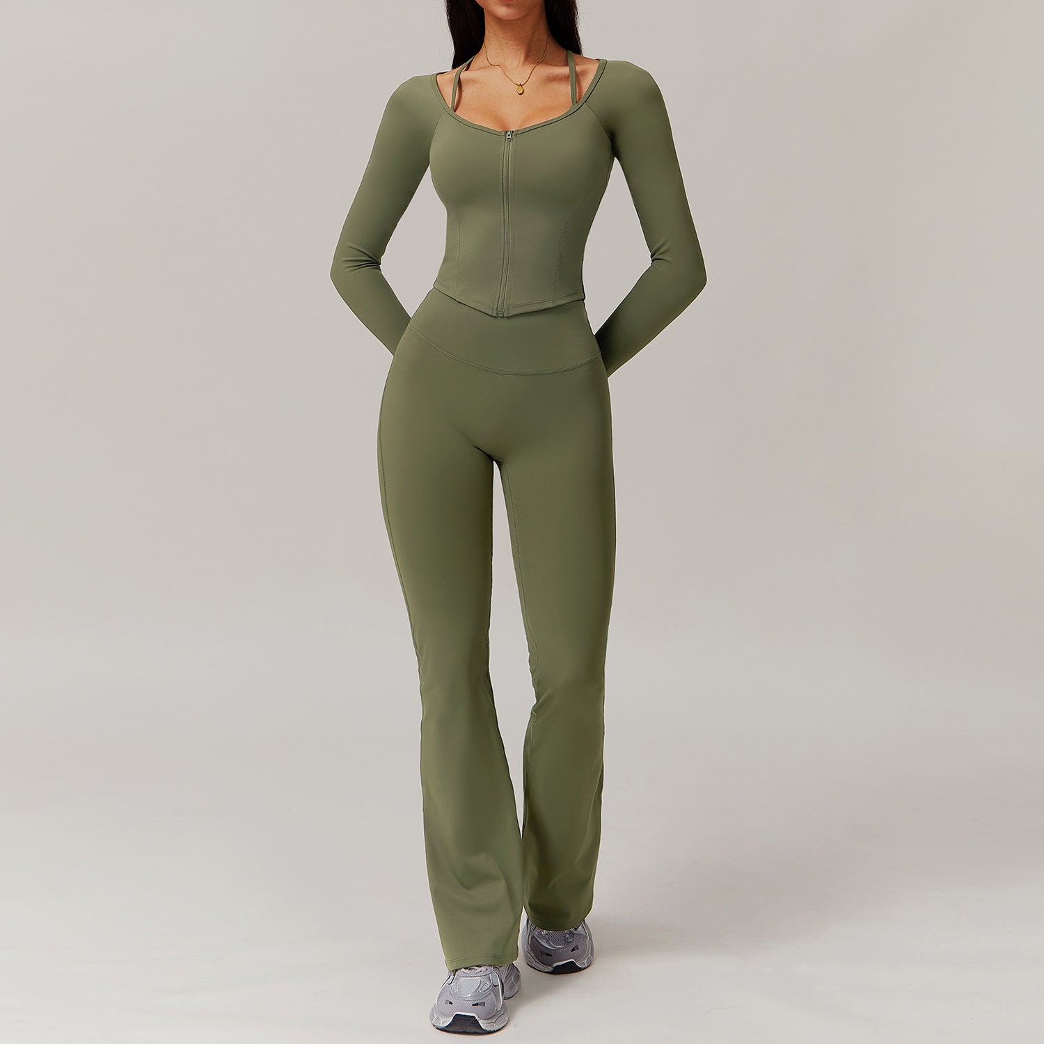 Quick-drying long sleeve yoga suit 9139