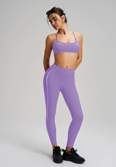 White stripes running shorts cross sports underwear bra training yoga suit