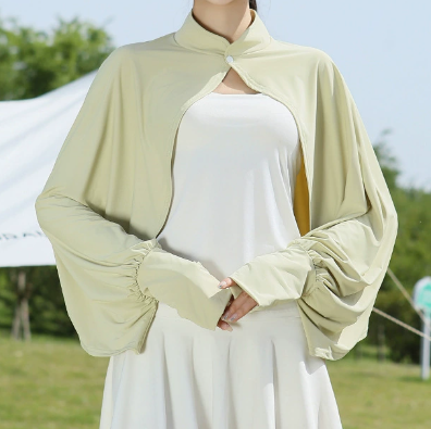 Women's UV Protection Ice Silk Shawl Coat, Loose Breathable Long Sleeve Cover-up for Cycling & Driving