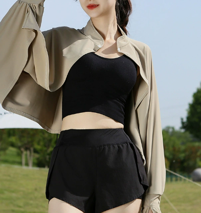 Women's UV Protection Ice Silk Shawl Coat, Loose Breathable Long Sleeve Cover-up for Cycling & Driving