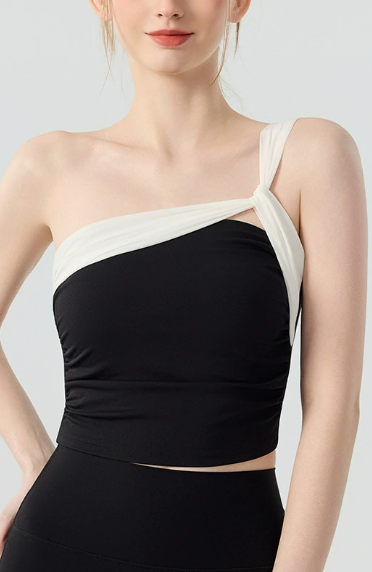 Longline Solid Color Sculpt Back Sports Tank with Fixed Padded Cup, Slim Fit Women Yoga Fitness Top