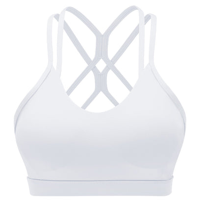 Yoga fitness shockproof sports vest Thin strap sexy Yoga bra 3 colors