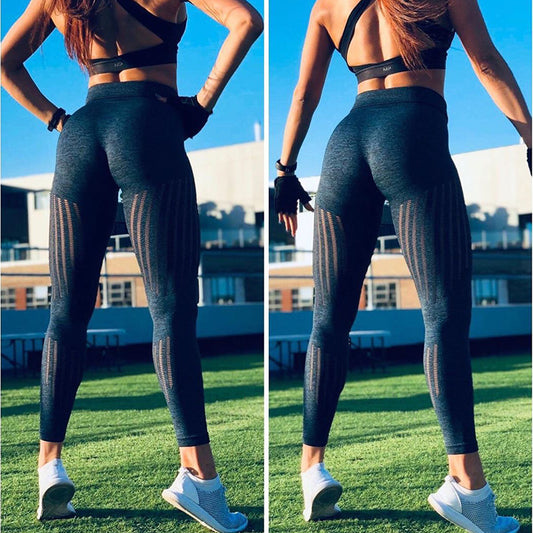 High-waisted tummy tucking buttock lifting quick drying training yoga pants 5colors
