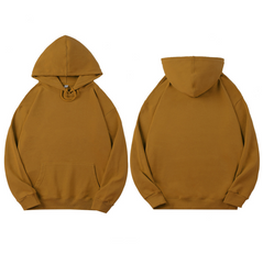 Combed cotton high quality solid color unsex hoodies customized logo 14 colors