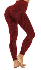 Women's jacquard honeycomb fitness pants peach buttock high waist running fitness 7colors