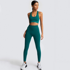 Workout Clothes Seamless Sports Bra Yoga Leggings 2 Piece Set