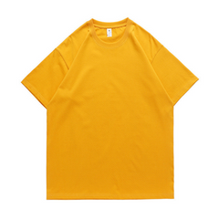 250g heavy combed cotton loose shoulder-off T-shirt oversize short sleeves