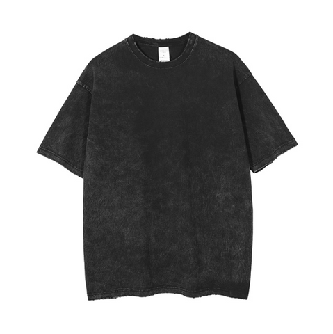 Retro Short Sleeve T-Shirt for Men and Women Oversize Basic Washer T-shirts