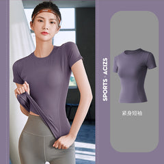 Summer short sleeve T-shirt gym running yoga suit 6 colors