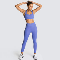 New women's back buckle solid color yoga suit fitness suit 9 colors