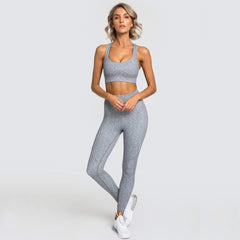 New women's back buckle solid color yoga suit fitness suit 9 colors