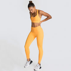 New women's back buckle solid color yoga suit fitness suit 9 colors