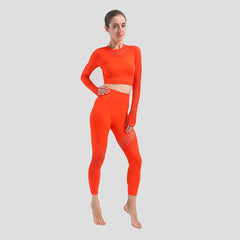 Hollow mesh stretch yoga suit high waist sexy peach-butt pantsuit