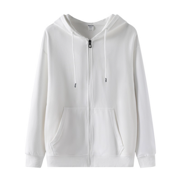 Oversized plus size high quality Cotton Zipper unisex hoodie   8 colors