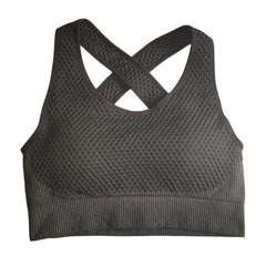 Shark knitted European and American seamless sports fitness bra women