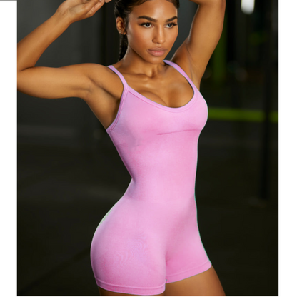 Yoga fitness jumpsuit seamless abdominal retraction elastic sportswear 6 colors