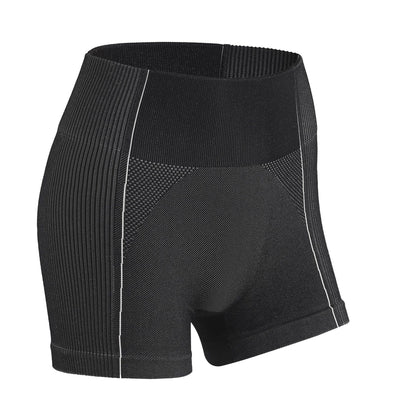 UTRA Hole-in back short sleeve high elastic tummy tuck yoga pantsuit Top+shorts 6 colors