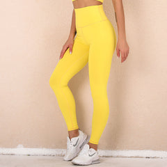 New pure color running yoga pants fitness pants popular trend 7colors