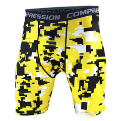 Men's hygroscopic and sweaty running Mosaic shorts leggings 9 colors