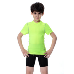 Children's clothes tight PRO sports fitness long short sleeve clothes shorts and trousers