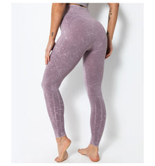 Breathable sexy women running with seamless yoga pants pockets 4colors
