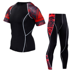 Hygroscopic sweat men's plus size fitness set 9 colors